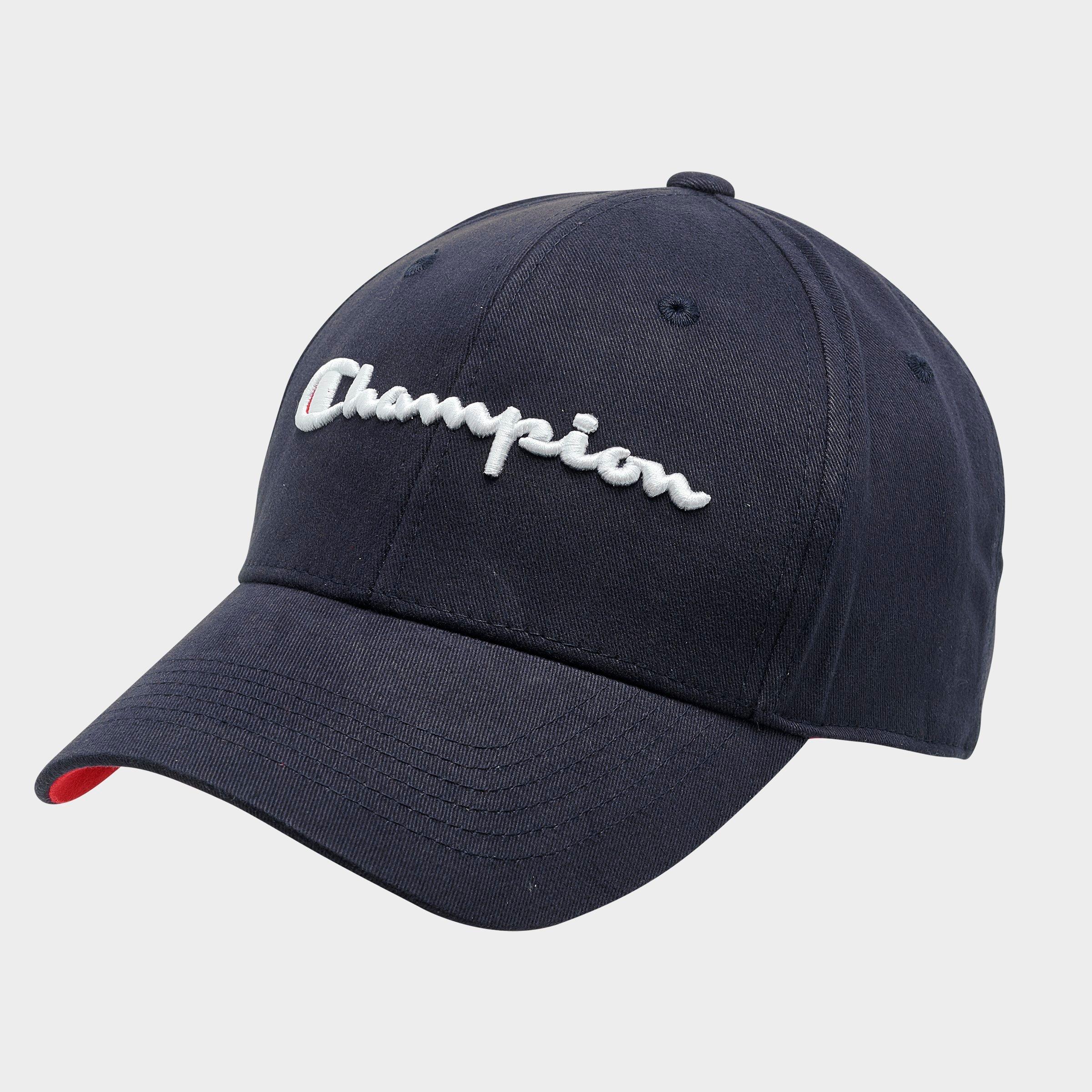 champion classic twill black strapback hat