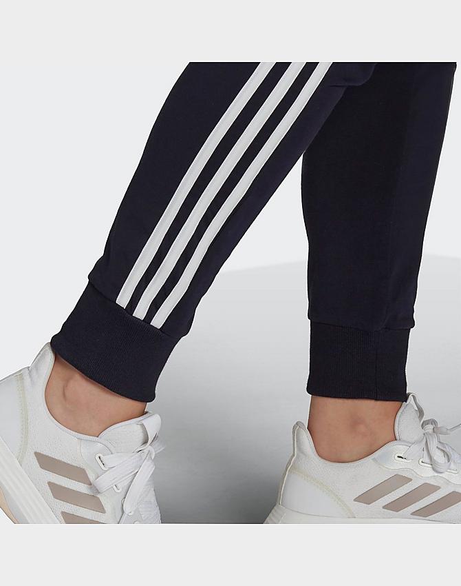 Women's adidas Essentials 3-Stripes Single Jersey Jogger Pants Women's adidas Essentials 3-Stripes Single Jersey Jogger Pants