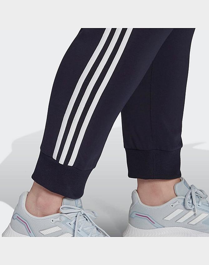 Women's adidas Essentials 3-Stripes Single Jersey Jogger Pants ...