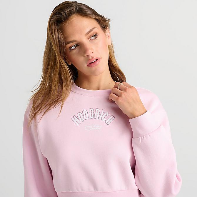 Women's Hoodrich Cherish Bling Cropped Crewneck Sweatshirt Women's Hoodrich Cherish Bling Cropped Crewneck Sweatshirt