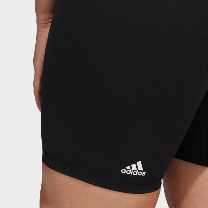 adidas Optime Trainicons 3-Stripes Bike Short Leggings - Black