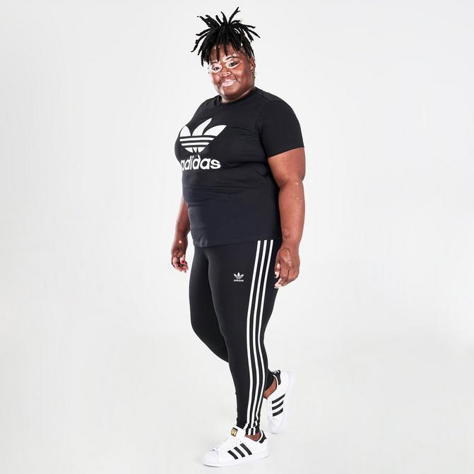 Women s adidas Originals Trefoil 3 Stripes Leggings Plus Size