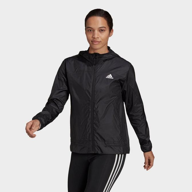 Adidas black and hot sale white windbreaker jacket