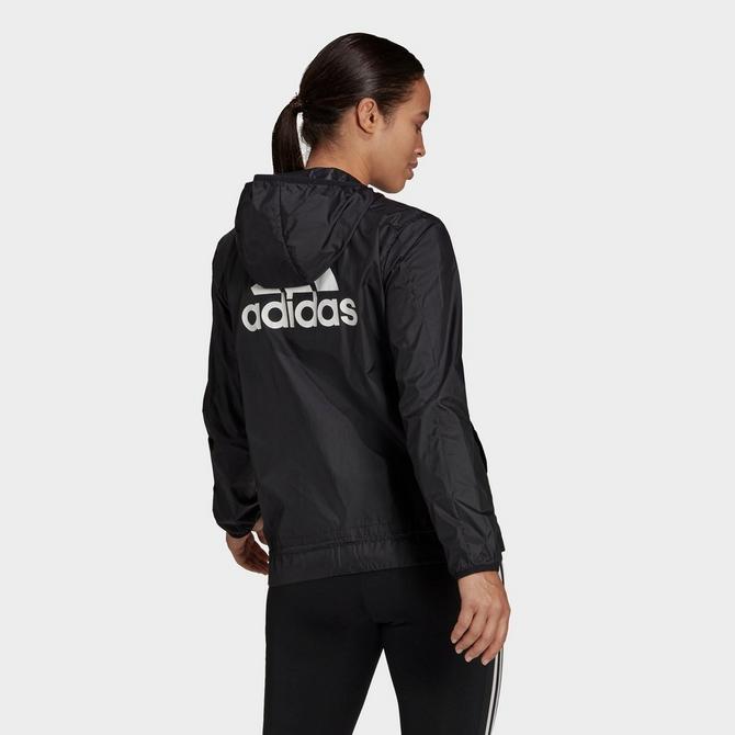 Adidas linear shop windbreaker white