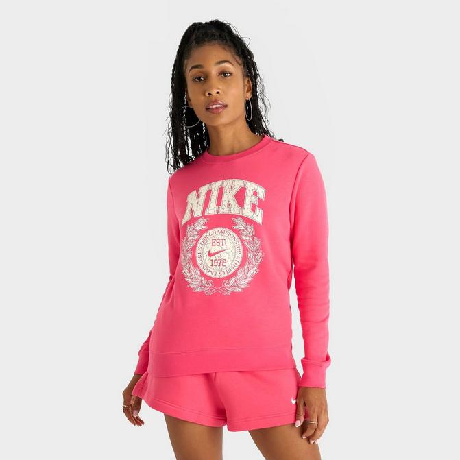 Nike foundation crew sweatshirt pink online