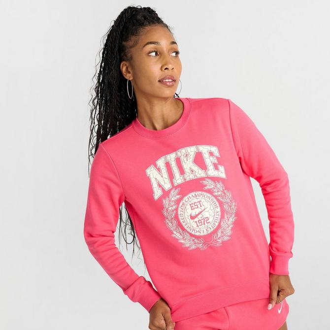 Pink campus crew sweatshirt best sale