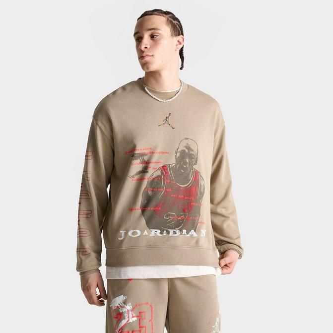 Men s Jordan Essentials Flight Club Graphic Loopback Fleece Crewneck Sweatshirt