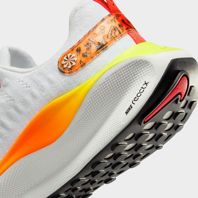 Front view of Men's Nike InfinityRN 4 Road Running Shoes in White/Bright Crimson/Total Orange/Black Click to zoom