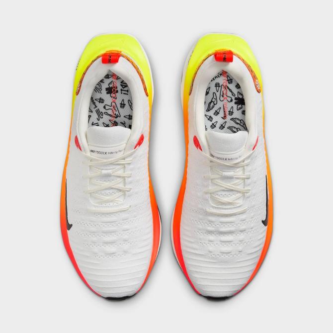Back view of Men's Nike InfinityRN 4 Road Running Shoes in White/Bright Crimson/Total Orange/Black Click to zoom