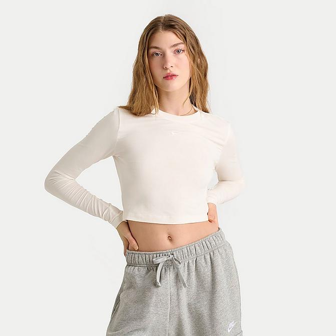 Women's Nike Sportswear Chill Knit Long-Sleeve Slim Crop Top Women's Nike Sportswear Chill Knit Long-Sleeve Slim Crop Top