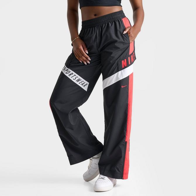 Nike nylon colour block popper pants best sale