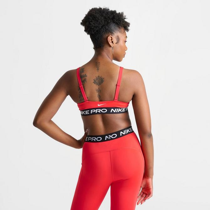 Nike pro indy logo back sports bra clearance