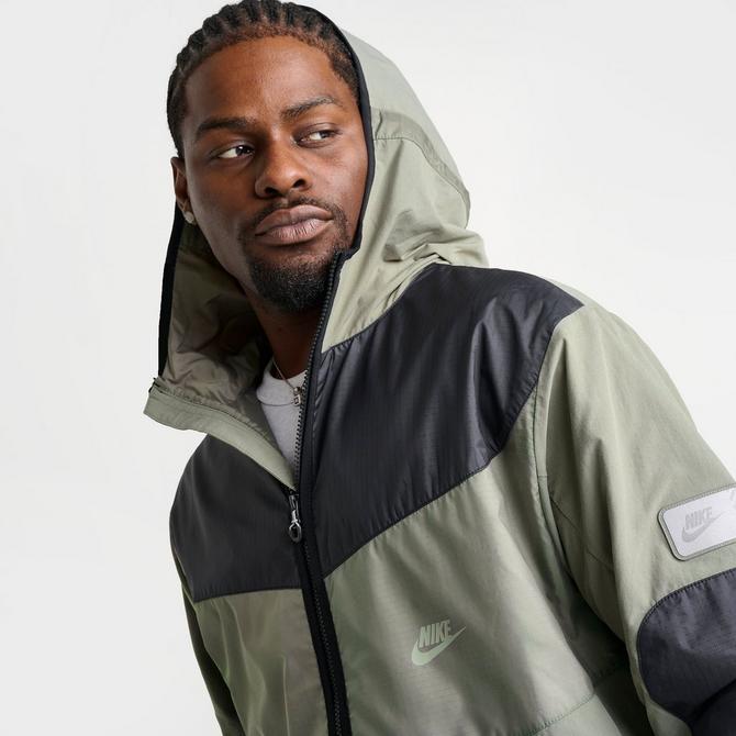 Mens olive green nike jacket best sale