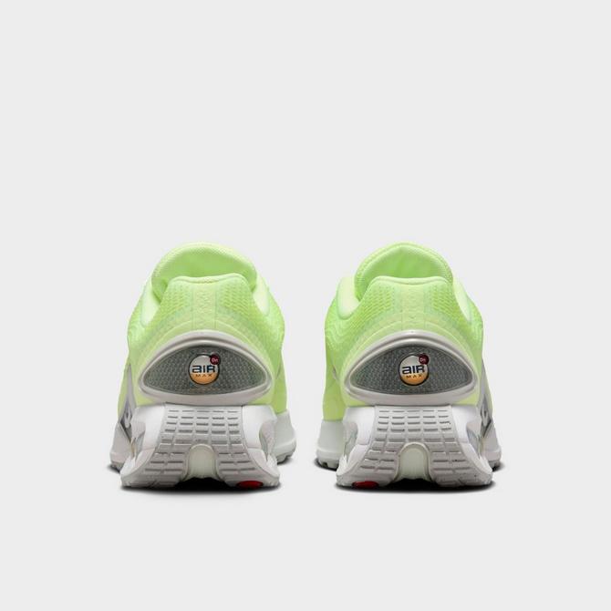 Left view of Women's Nike Air Max Dn Casual Shoes in Barely Volt/White/Metallic Silver Click to zoom