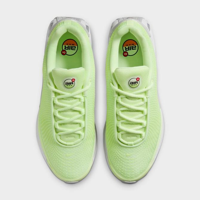 Back view of Women's Nike Air Max Dn Casual Shoes in Barely Volt/White/Metallic Silver Click to zoom