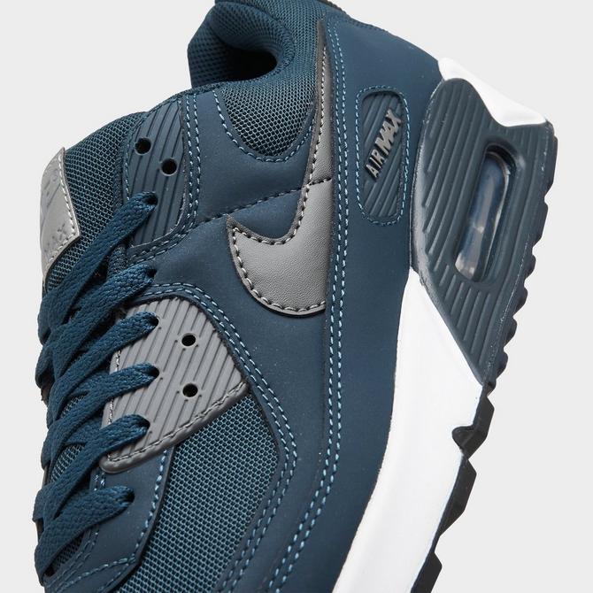 Mens nike air max 90 blue and white best sale