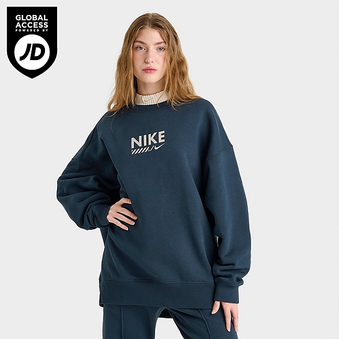 Women's Nike Sportswear Gym Life Oversized Fleece Crewneck Women's Nike Sportswear Gym Life Oversized Fleece Crewneck