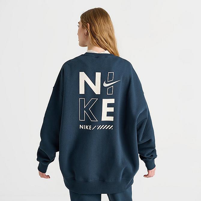 Women's Nike Sportswear Gym Life Oversized Fleece Crewneck Women's Nike Sportswear Gym Life Oversized Fleece Crewneck