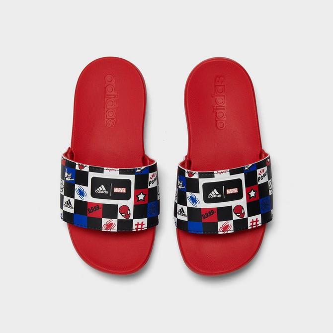 Little Kids' adidas x Marvel adilette Comfort Spider-Man Slide Sandals