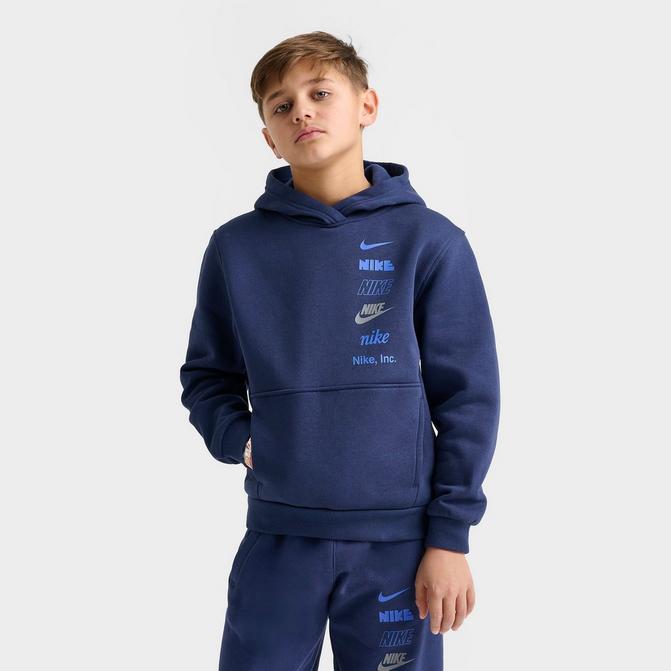 Kids Nike Stacked Logo Pullover Hoodie JD Sports