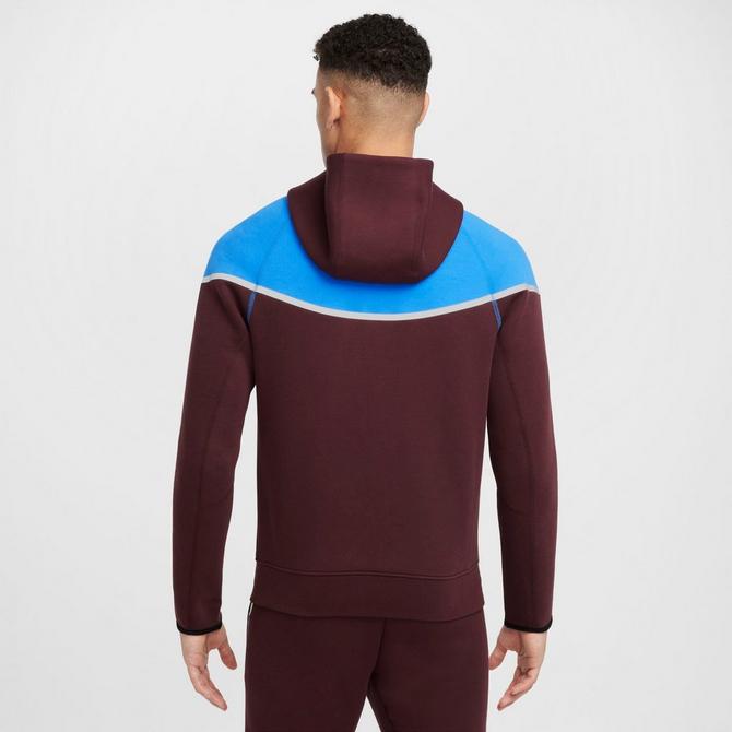 Nike tech fleece burgundy shop