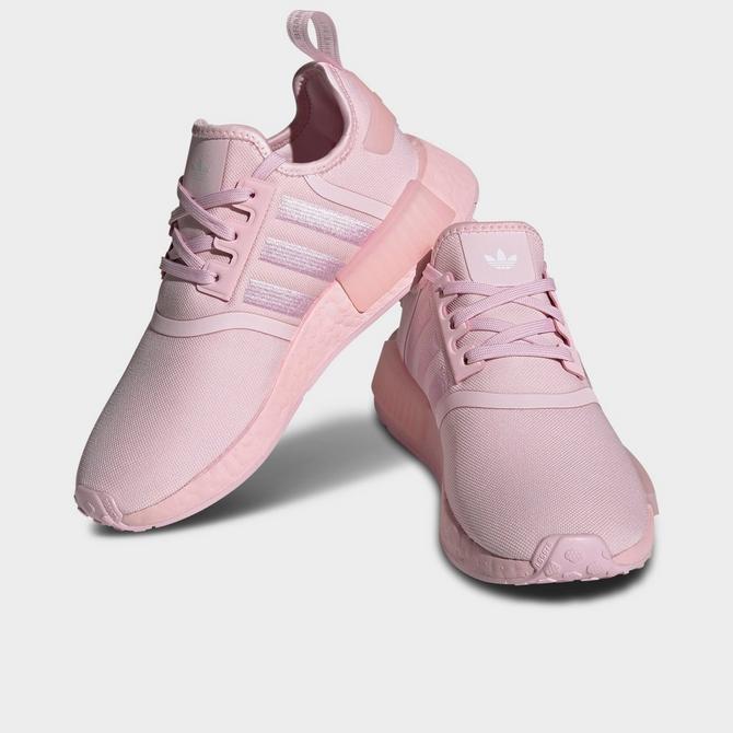 Adidas originals nmd_r1 cheap women's pink and white