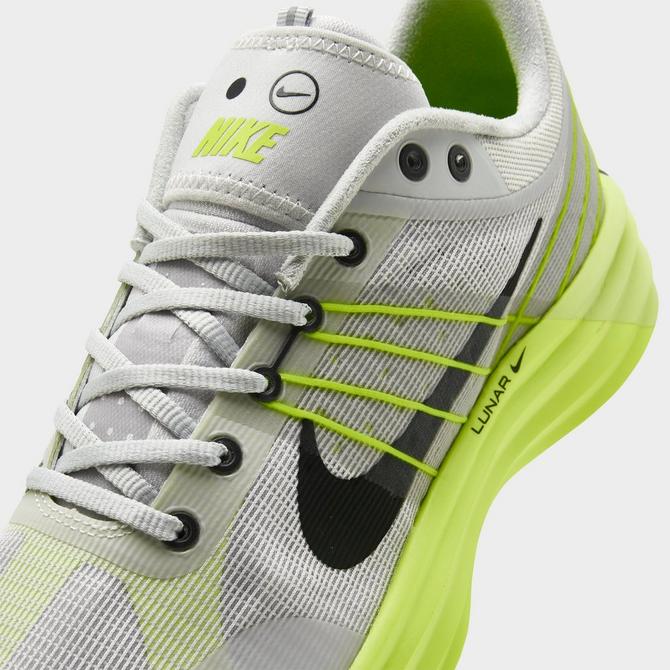 Front view of Men's Nike Lunar Roam Casual Shoes in Neutral Grey/Volt/Photon Dust/Black Click to zoom
