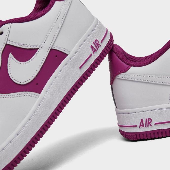 Nike outlets Kids Grade School Air Force 1 White Pink Youth 1.5