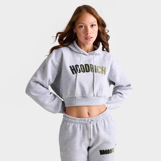 Dark grey cropped on sale hoodie