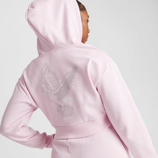 Victoria's Secret Pink Bling Perfect Full Zip Hoodie Light Pink