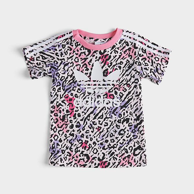vals Blaze Oude man Girls' Little Kids' adidas Originals Animal Print T-Shirt and Bike Shorts  Set| JD Sports