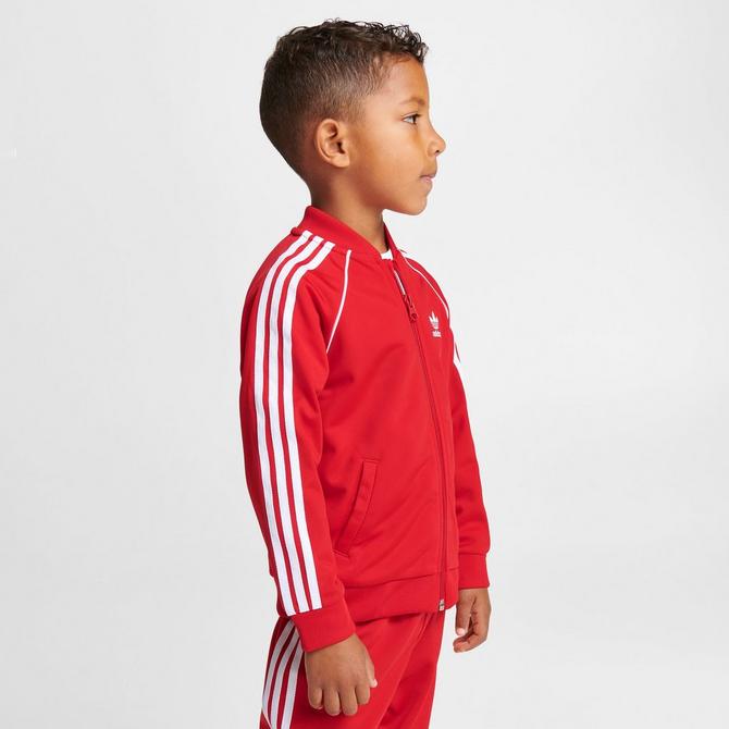 Adidas originals boys' shop superstar track jacket red