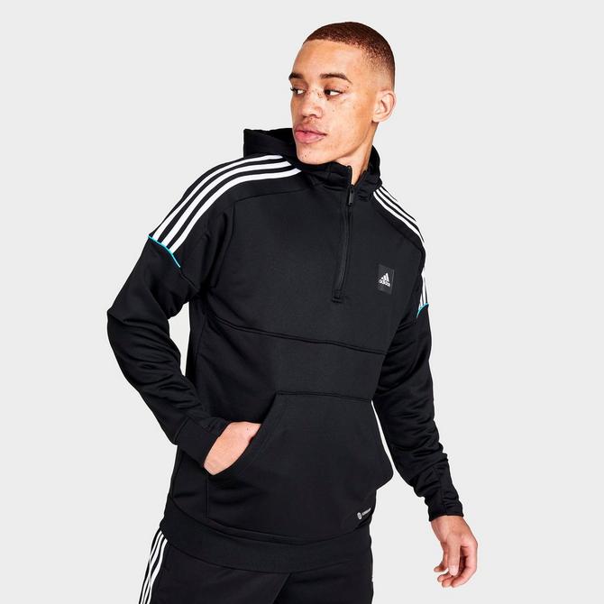 Men's adidas Sportswear Football-Inspired Half-Zip Hooded Top| JD Sports
