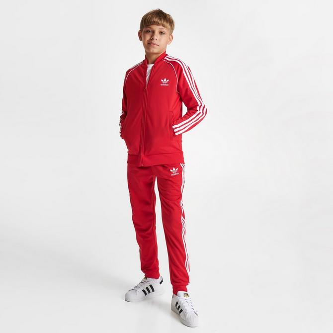 Adidas red deals tracksuit boys