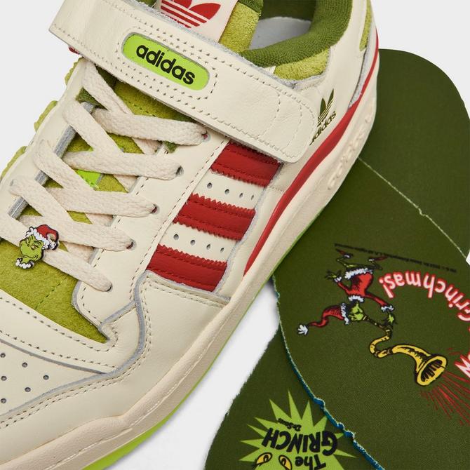 Big Kids' adidas Originals x The Grinch Forum Low Casual Shoes| JD