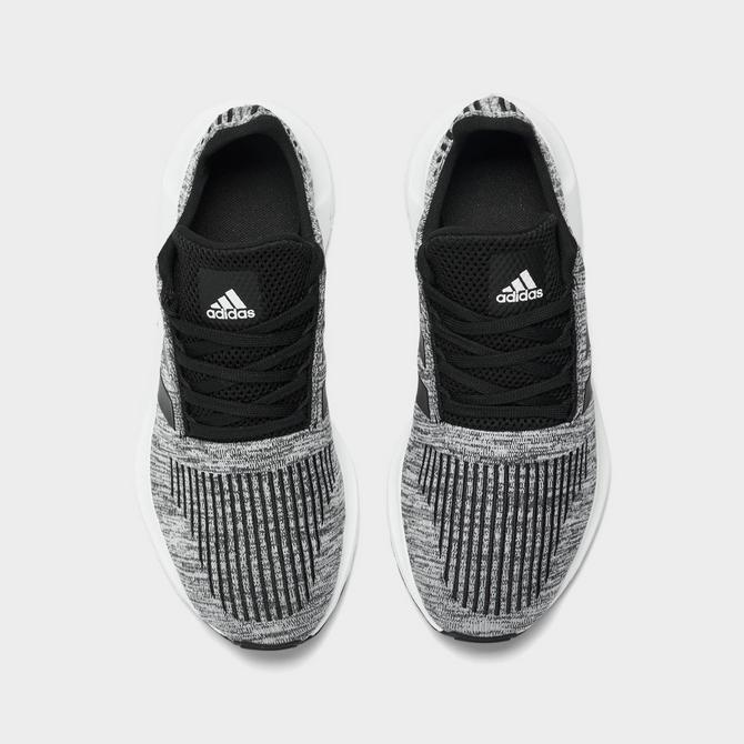 Adidas swift run on sale black black white