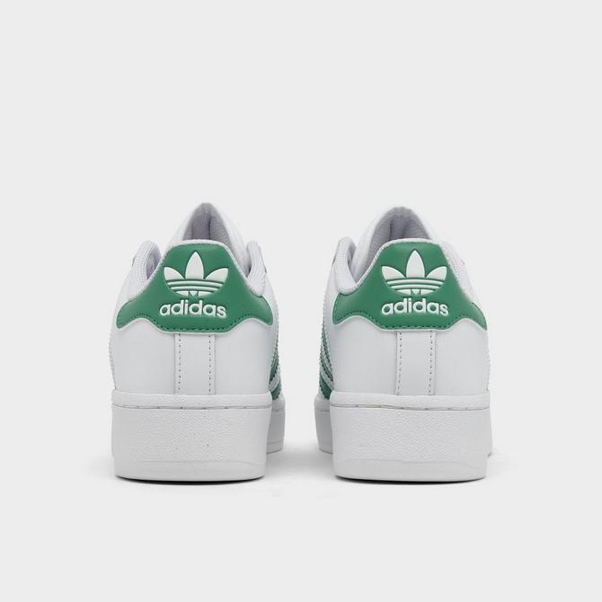 Adidas superstar womens on sale green and white