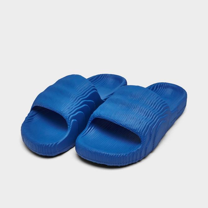 Adidas sandals hot sale blue white