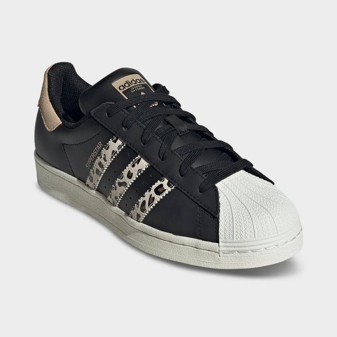 Womens black and white adidas clearance superstar