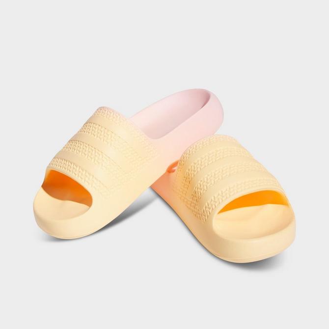 Womens yellow best sale adidas slides