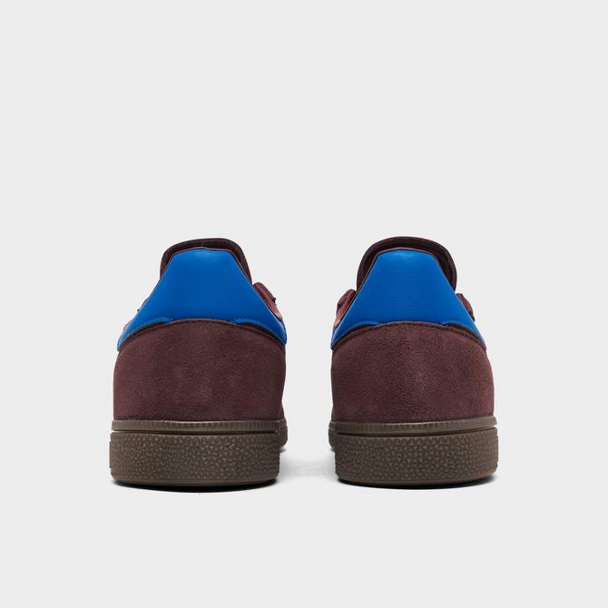 Left view of adidas Originals Handball Spezial Casual Shoes in Night Red/Blue/Shadow Red Click to zoom