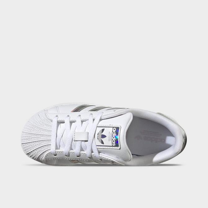 Adidas originals superstar sales slip on kids silver