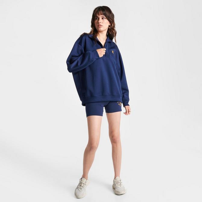 Women's adidas adicolor Classics Oversized Quarter-Zip Sweatshirt| JD Sports