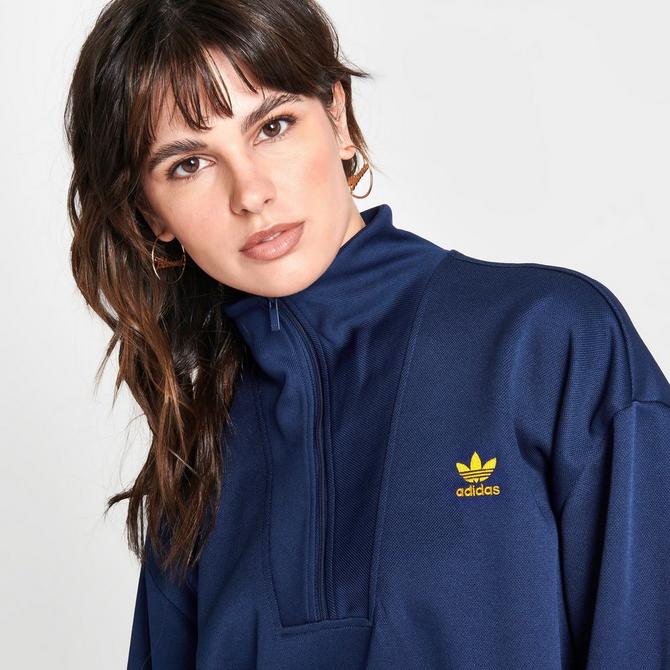 Women's adidas adicolor Classics Oversized Quarter-Zip Sweatshirt| JD Sports