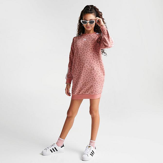 Girls' adidas Originals Allover Animal Print Long-Sleeve Dress