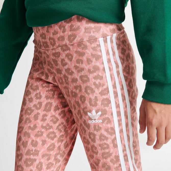 adidas Animal Allover Print High Waist Leggings - Pink