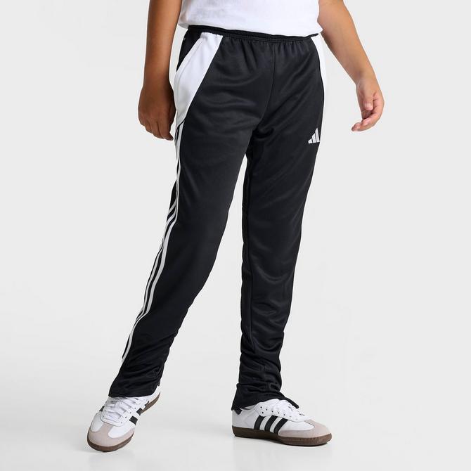 Adidas pants white with black stripes deals