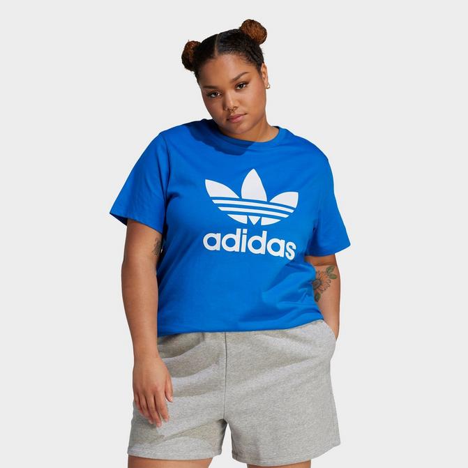 adidas JD Size) Originals T-Shirt Trefoil Classics Sports adicolor Women\'s | (Plus