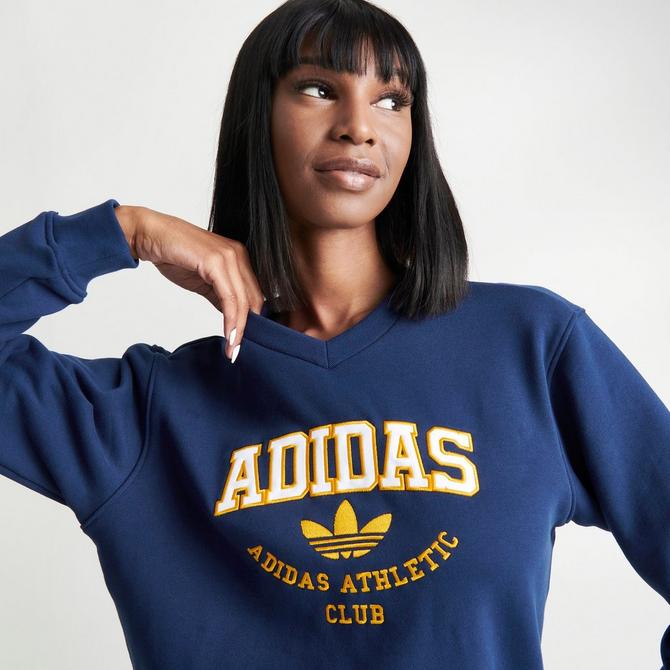 Adidas blue clearance sweatshirt womens