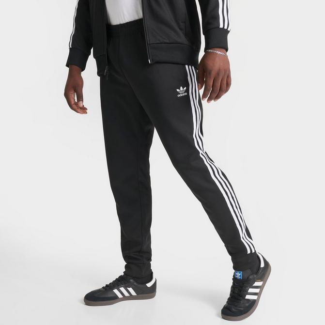 Adidas Track Pants Women's Size XL Black Skinny Low Rise 3 Striped